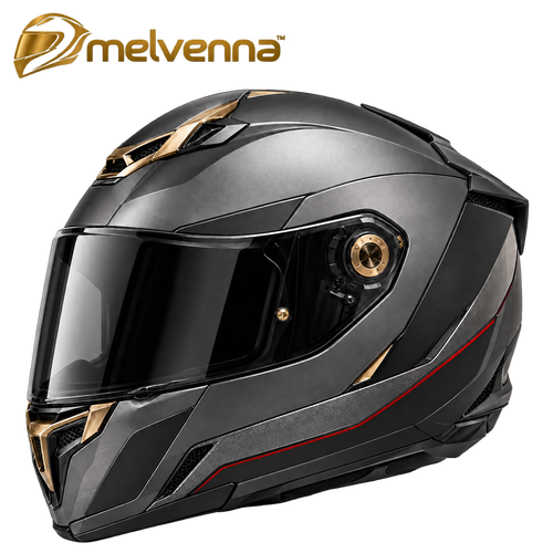 Melvenna Forge X1 full-face helmet side view with logo